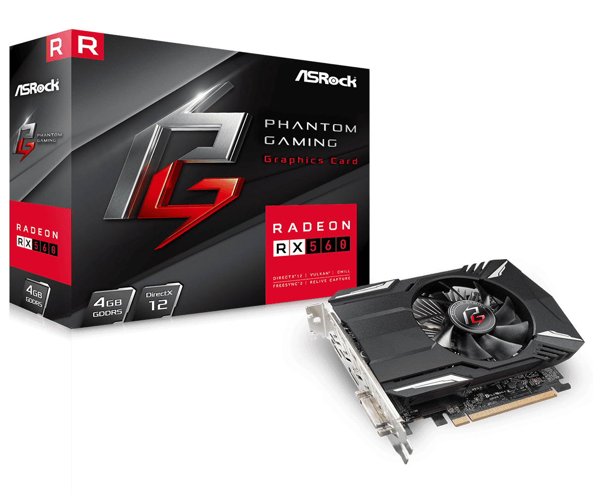 ASRock | AMD Phantom Gaming Radeon™ RX560 4G
